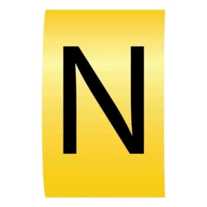 Cablecraft Letter N Black On Yellow K-Type Cable Marker On Reels 4.2-7.0mm Dia