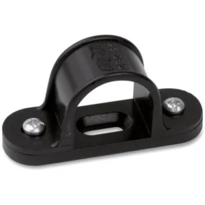 Newlec 25mm PVC Conduit Spacer Bar Saddle 2 Part Black [Pack=10]