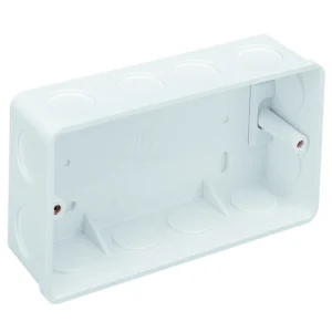 Marshall-Tufflex 2-Gang Adjustable Lug Flush Mount Box 134 x 74 x 35mm White