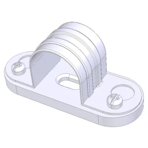 Newlec 25mm Fire Resistant Metal Spacer Bar Saddle White [Pack=10]