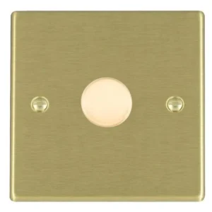 Hamilton Dimmer Switch 1 Gang LED 2 Way Push On/Off 100W 88X88mm Satin Brass