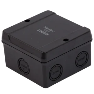 Newlec Junction Box 5 Pole 4.0mm² Terminals 98 x 98 x 58mm² IP65 Black