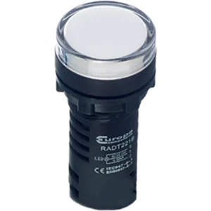 Europa Pilot Lighting LED Lamp Test Facility IP65 24V Ac/Dc 22.5mm White Plastic