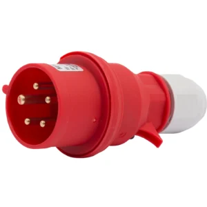 Newlec Industrial Power Plug Male Screwless 3P+N+E 16A 415V IP44 Red