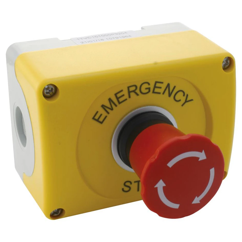 ABB Pushbutton Station Stayput Enclosure Emergency Stop 1Rsc-En 37mm Red - Image 2