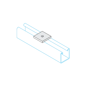 Unistrut Square Washer M6/8X5 Hg