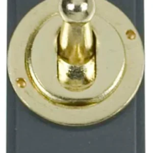 Click Scolmore Polished Brass 10AX Intermediate Toggle Switch Module