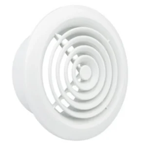 Newlec White Ventilation Grille Round Ceiling 100mm