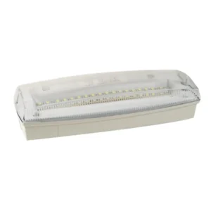 Fern Howard Bulkhead Emergency Maintained Or Emnm IP65 4W 355 x 82 x 124mm White Clear Diffuser+Led