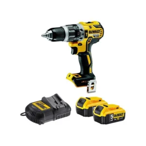 Dewalt 18V XR Compact Combi Drill Kit 2X5Amp