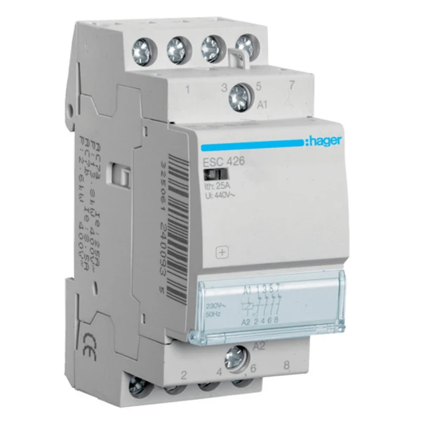 Hager Contactor 4 Normally Closed 25A 230V