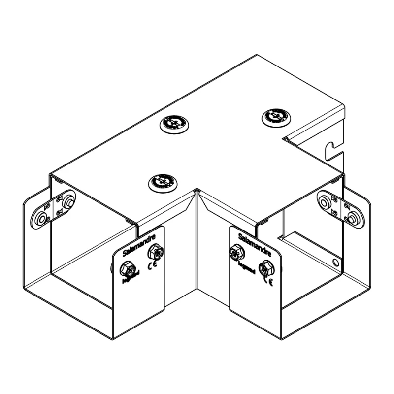 Legrand Tee 1 Comp Top Lid Square IP4X 100 x 50mm Steel Pre-Galvanised