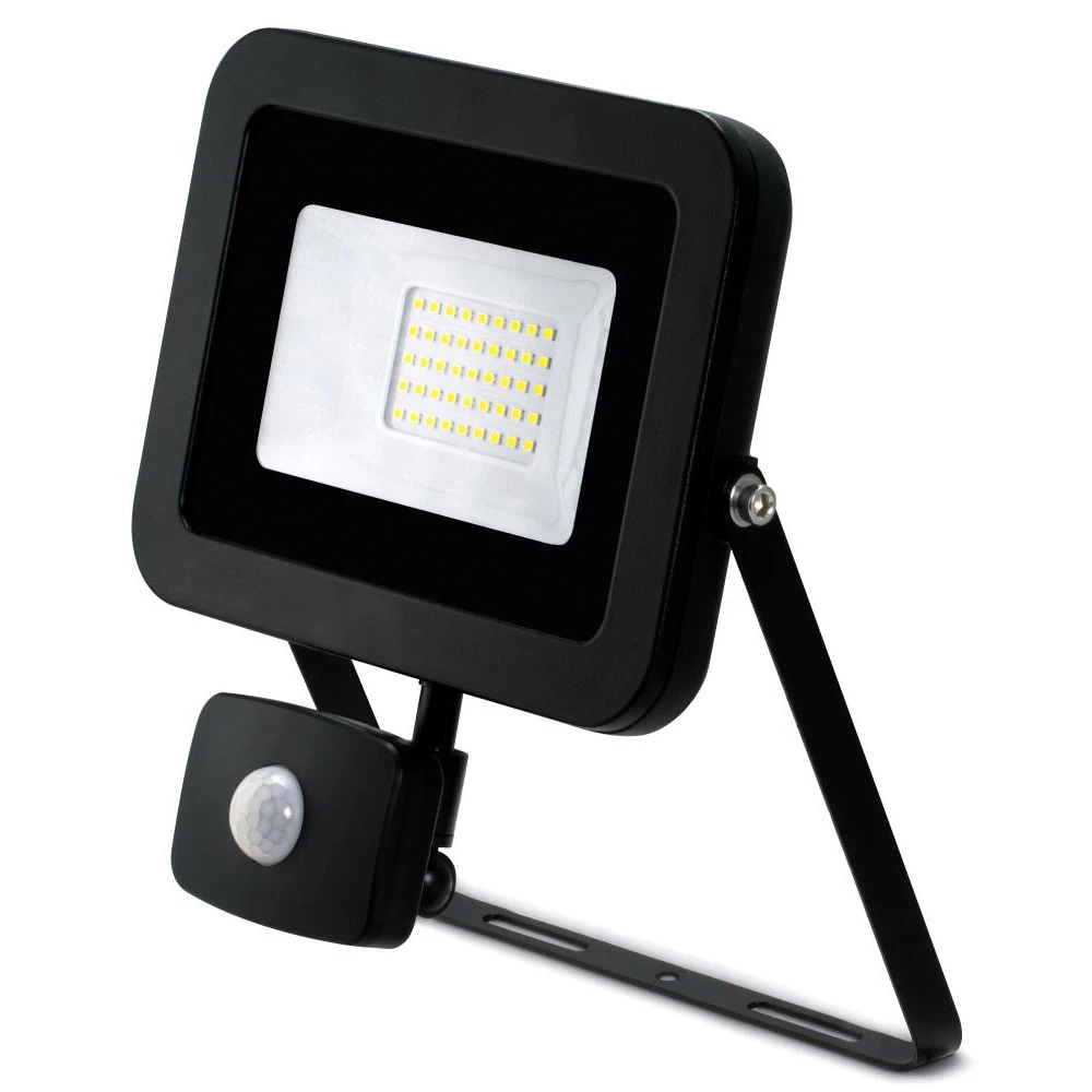 JCC a Leviton Company Floodlight LED 4000K PIR IP44 30W Black Aluminium