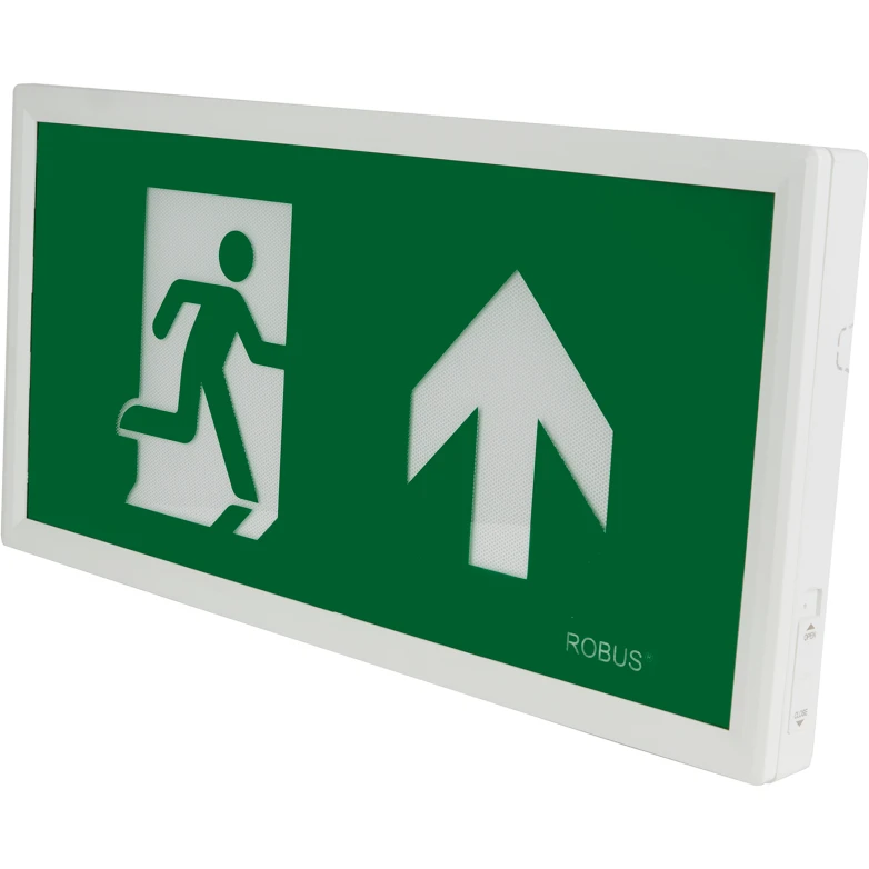 Robus REX 3.5W Maintained Slim Exit Box c/w UP, DOWN, LEFT, RIGHT