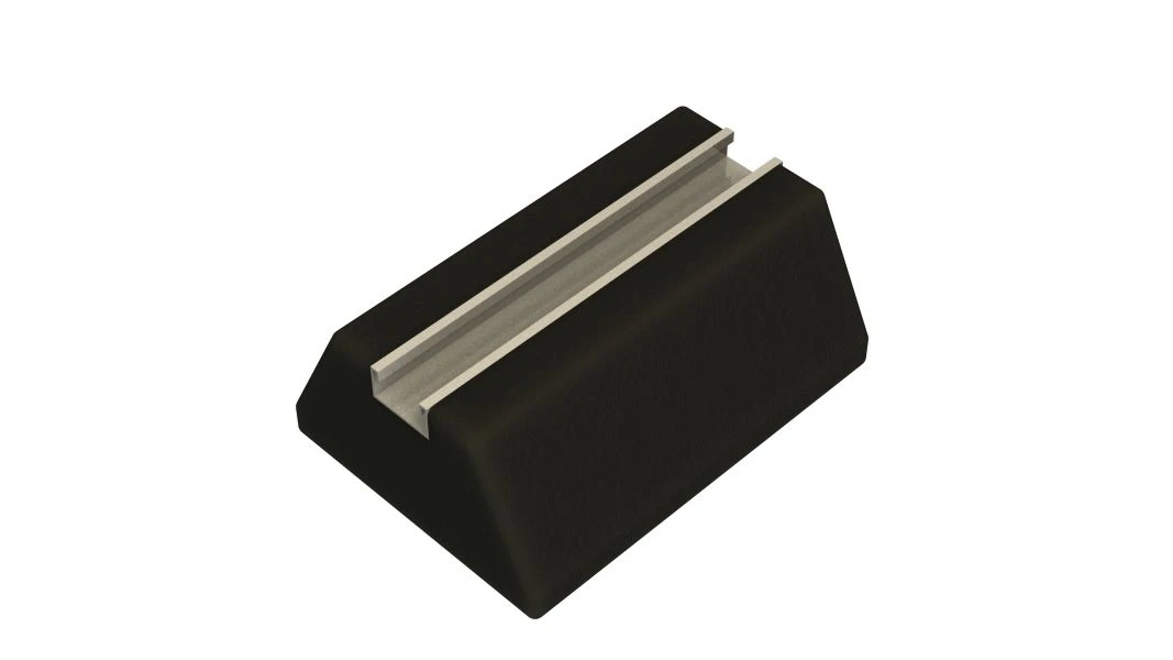 Metpro 250mm Eco Rubber Mounting Flat Foot