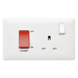 MK Electric Switch DP Dp 13A SWD Socket 45A White