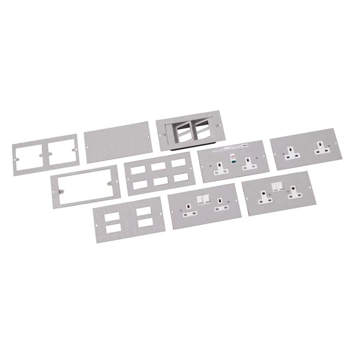 Legrand Faceplate 4 Comp 2 Gang Switched Socket Outlet Low Noise