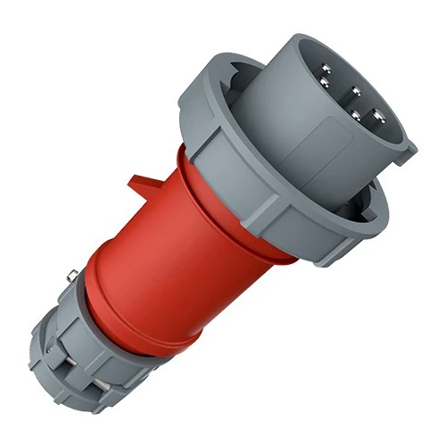 Mennekes Plug Triple Pole Neutral+Earth Powertop IP67 32A 400V 6H Red